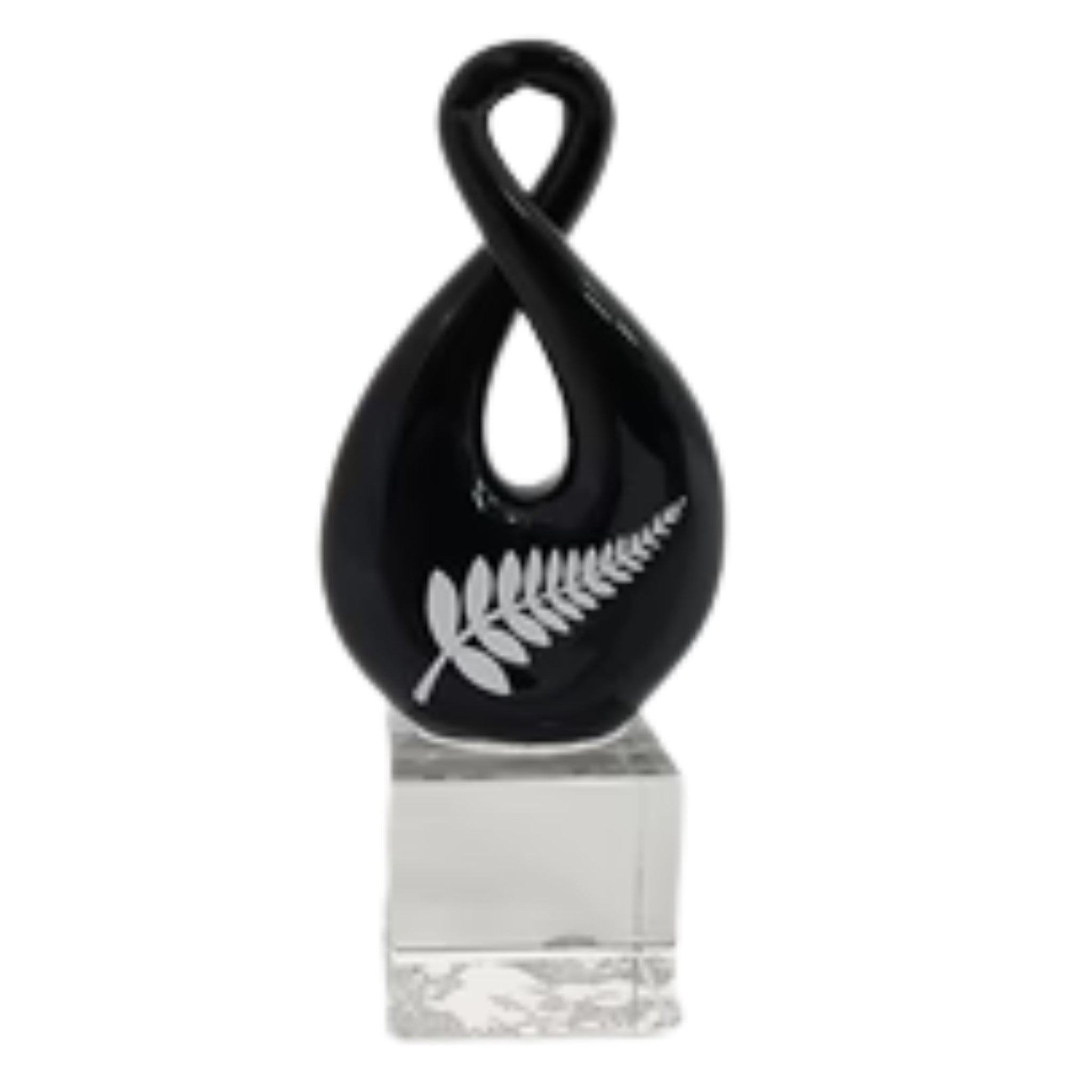 Small Black Glass Twist