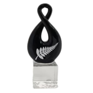 Small Black Glass Twist