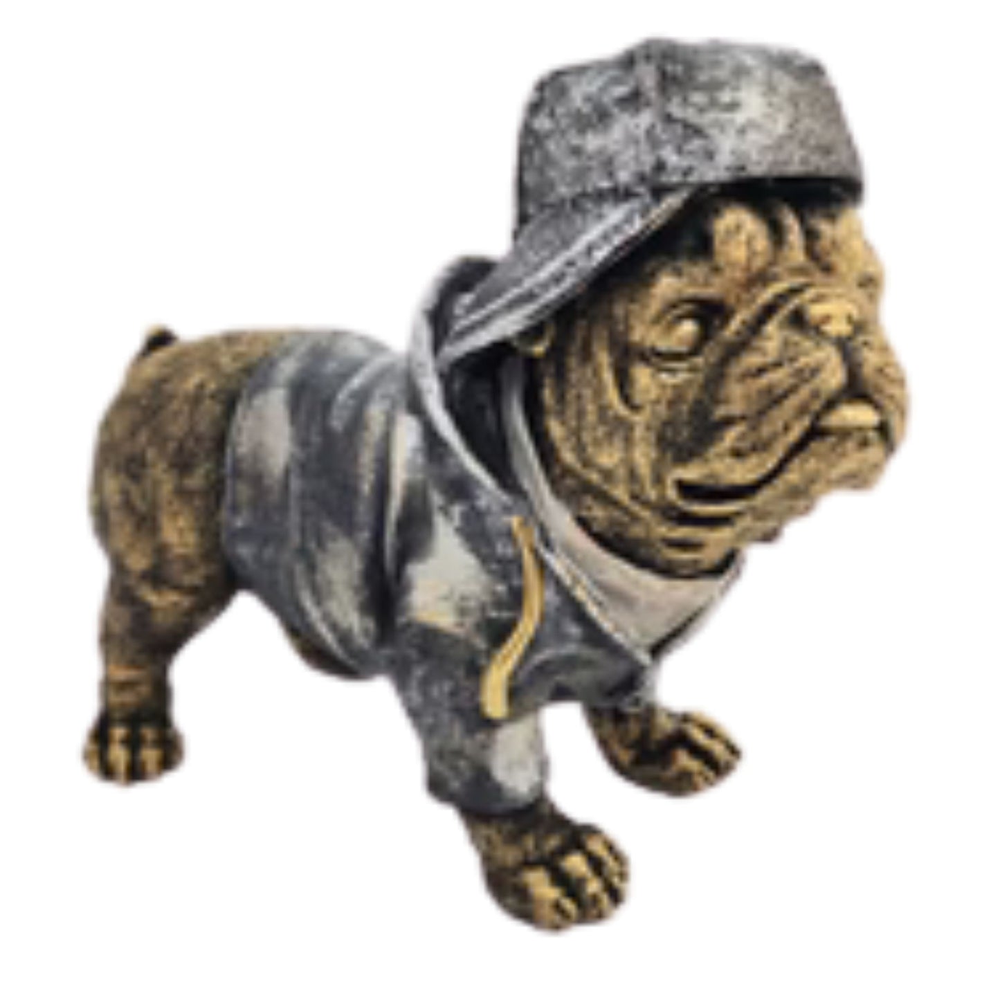 Bulldog with Jacket & Cap