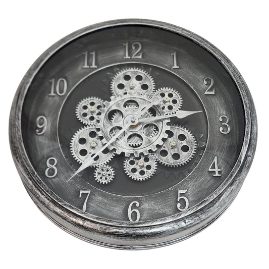 Silver Analog Wall Clock
