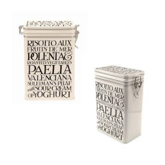 EB Rectangular Tin - White & Black Large