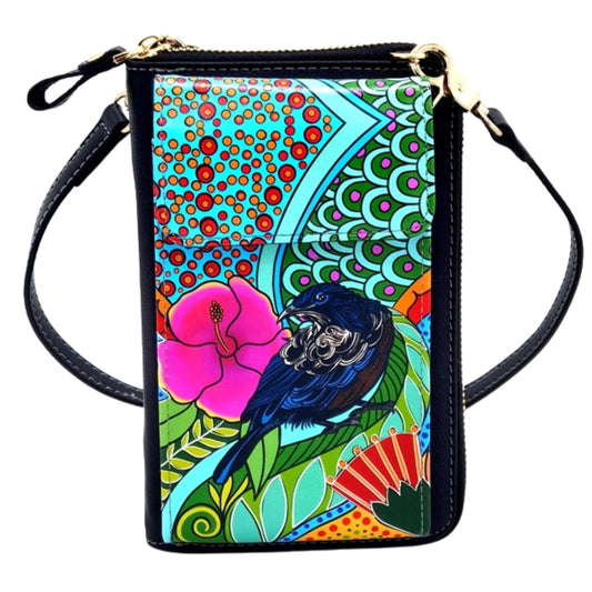 NZ Artwork Cell Phone Bag - Tui Lucia