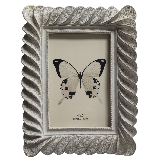 6x4 Twist Pattern Taupe Frame