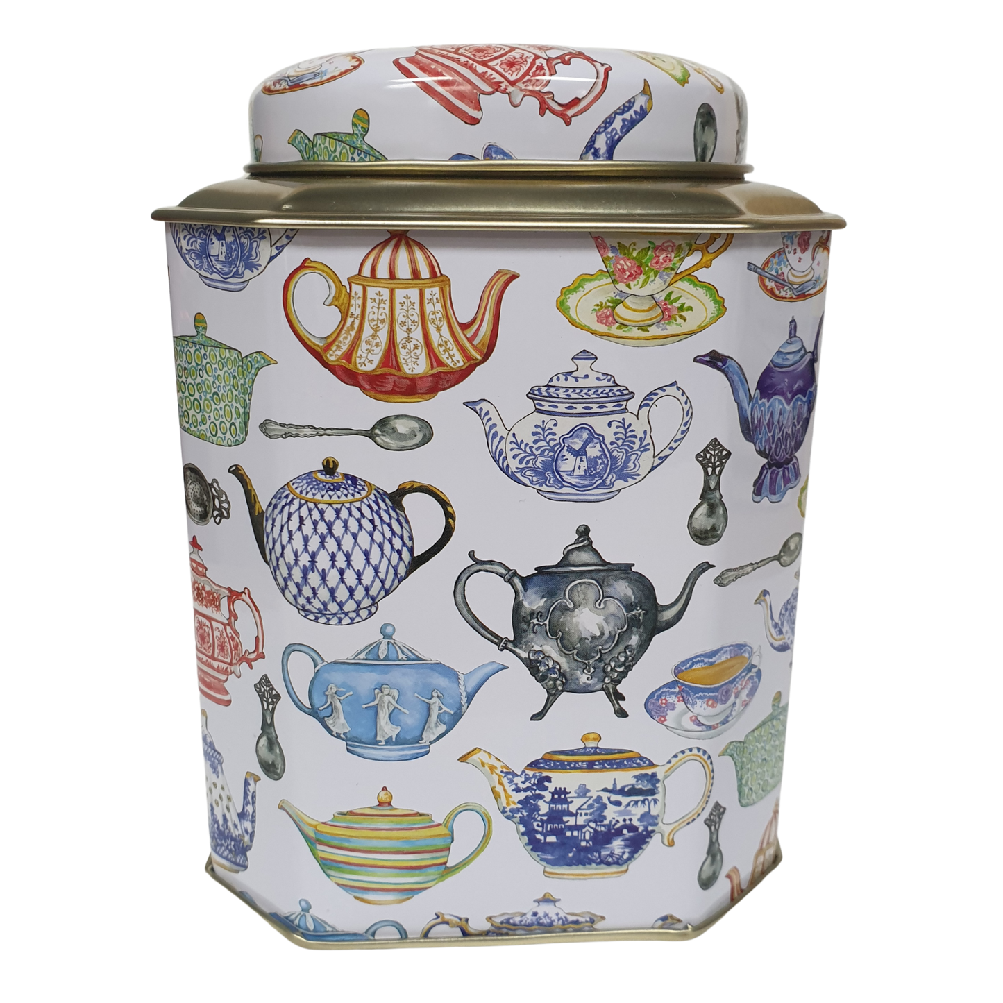 Tea Caddy Tin - Teapot design
