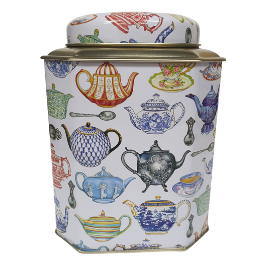 Tea Caddy Tin - Teapot design