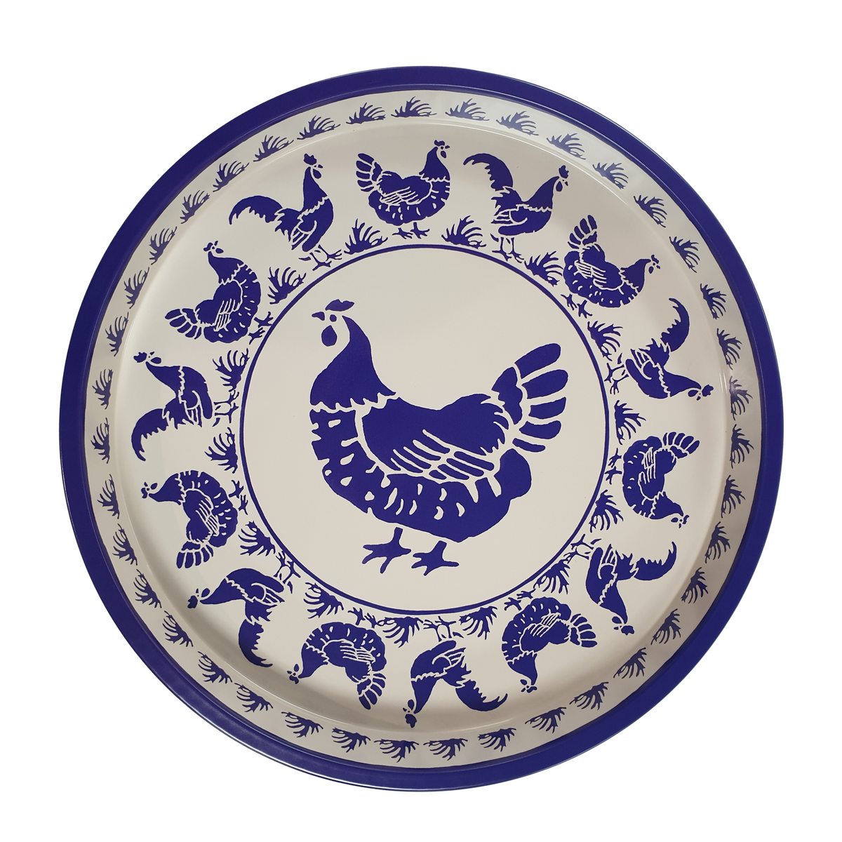 Emma Bridgewater - Blue Hens - Deepwell Tin Tray
