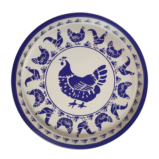 Emma Bridgewater - Blue Hens - Deepwell Tin Tray