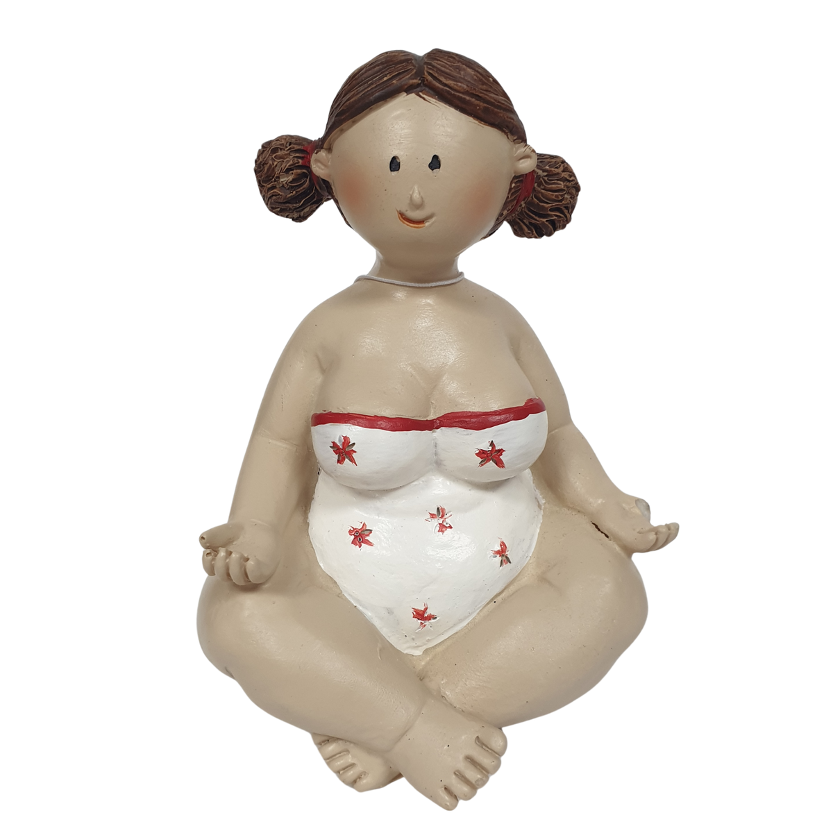 12.5cm Lady Meditating - White
