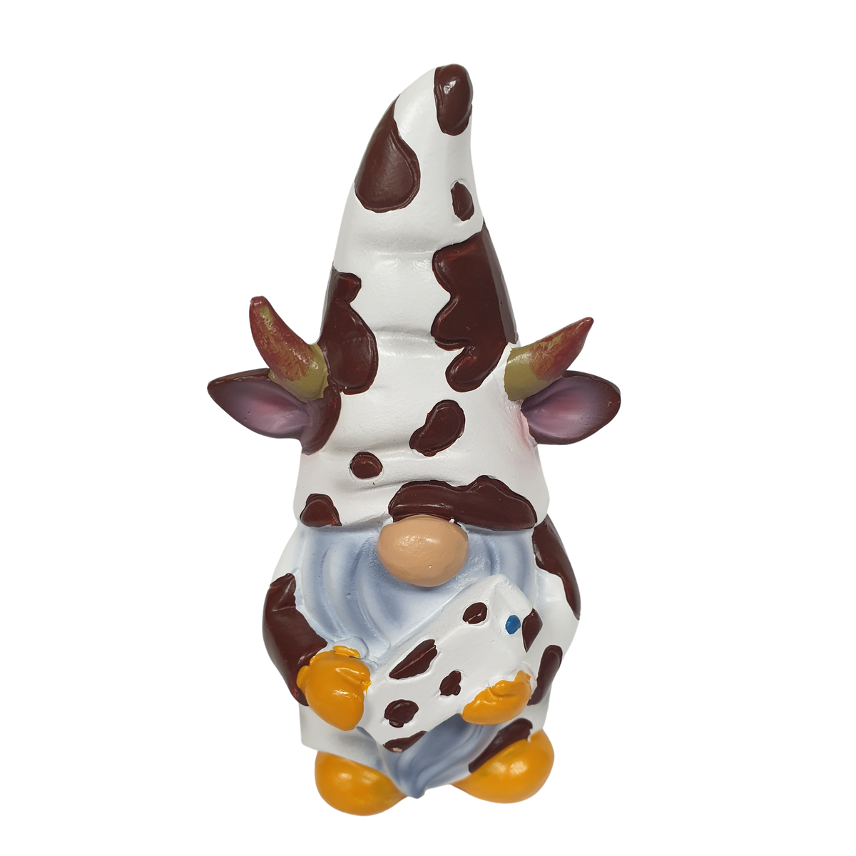 12.5cm Gnome Cow Brown
