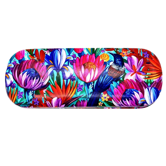 NZ Artwork Glasses Case - Tui Floral
