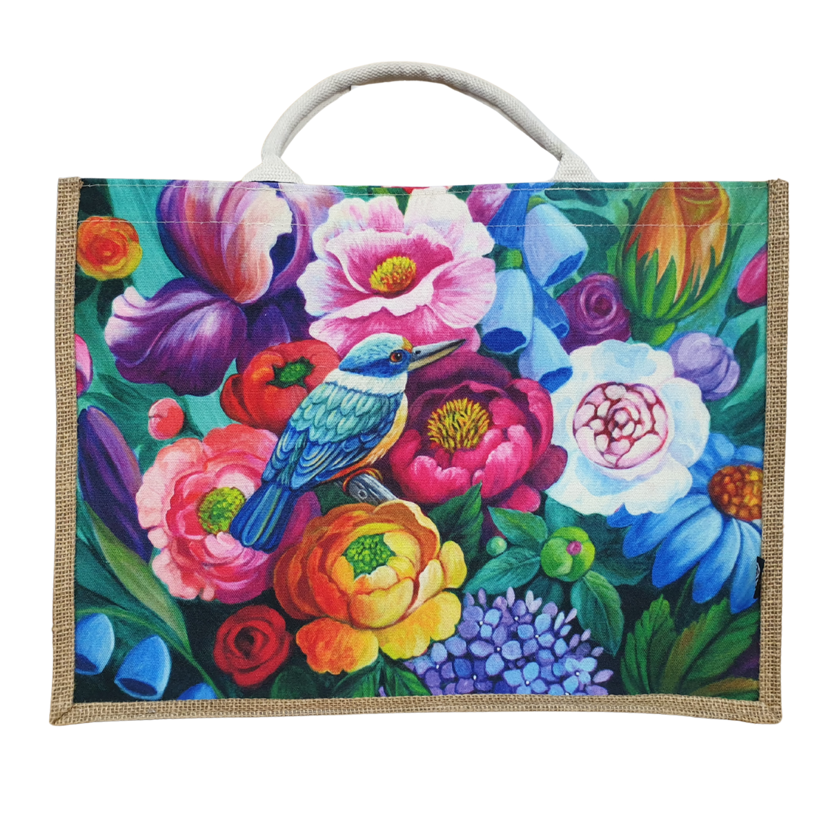 NZ Artwork Shopping Bag Kingfisher