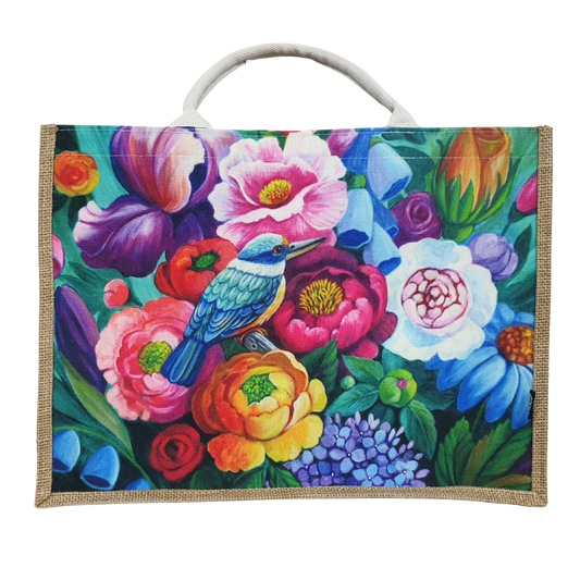 NZ Artwork Shopping Bag Kingfisher