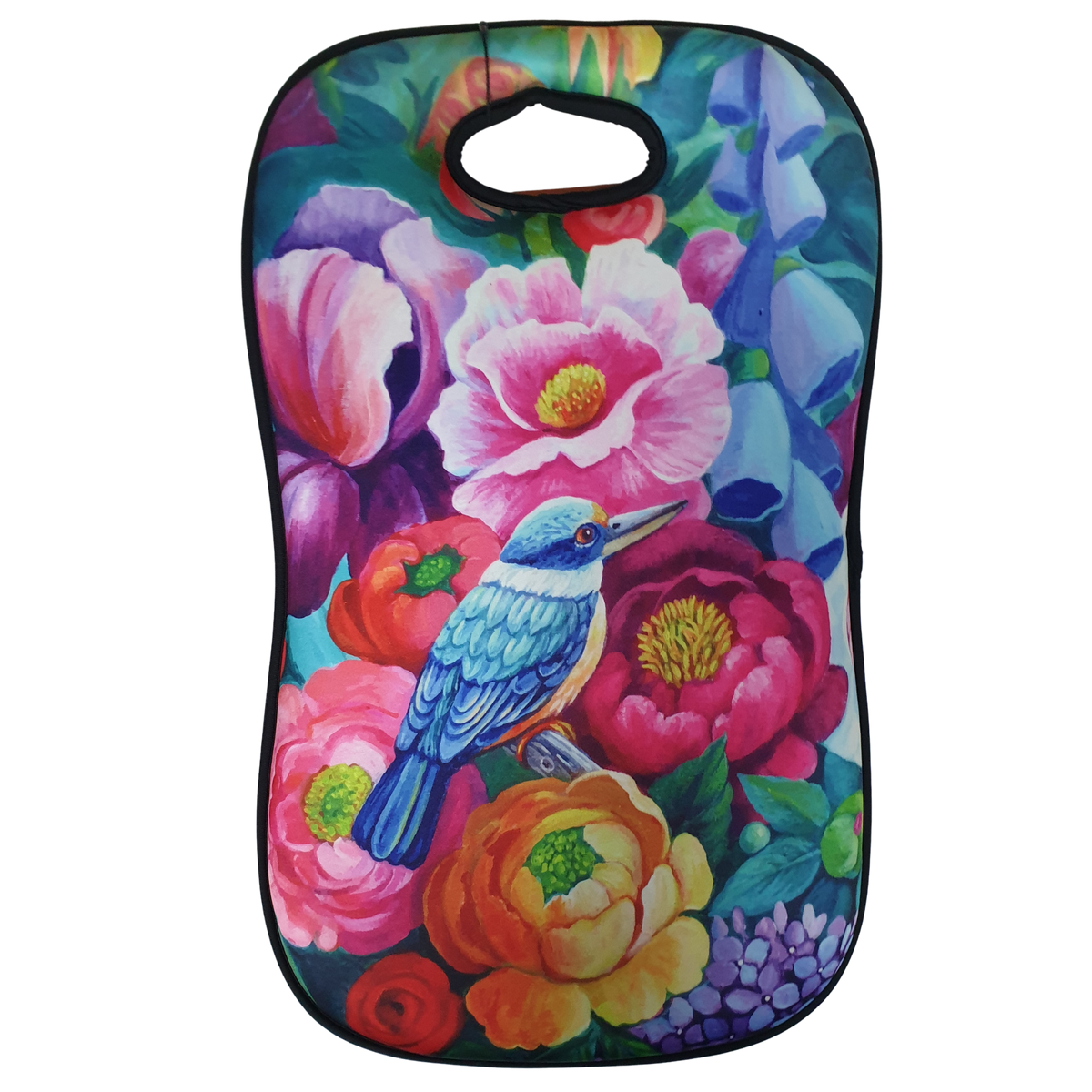 NZ Artwork Garden Kneeler Kingfisher