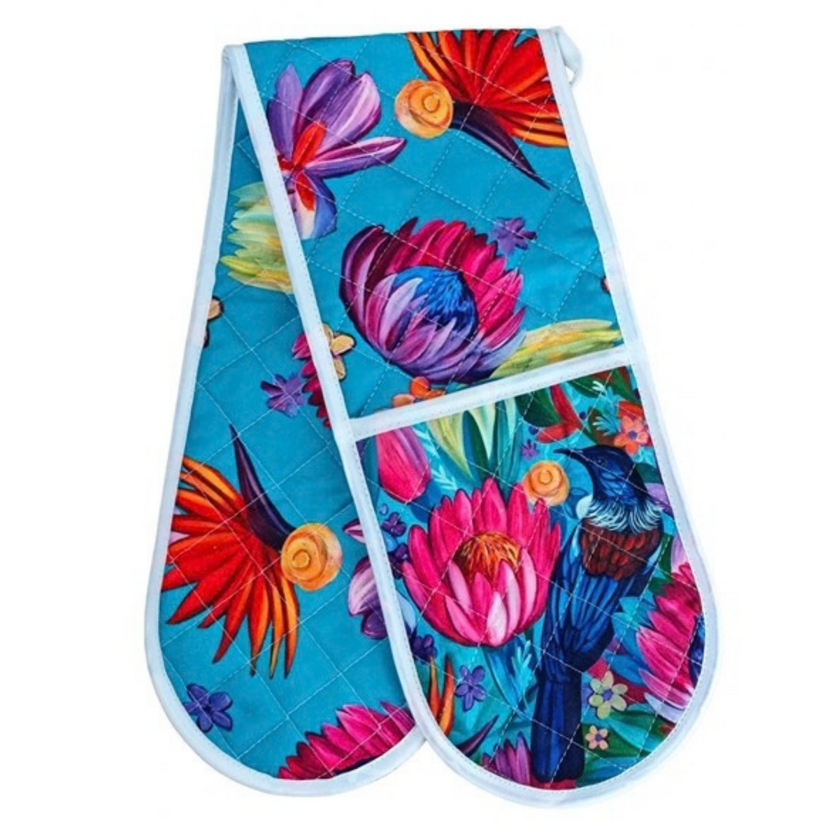 NZ Artwork Double Oven Glove Tui Irina Velman