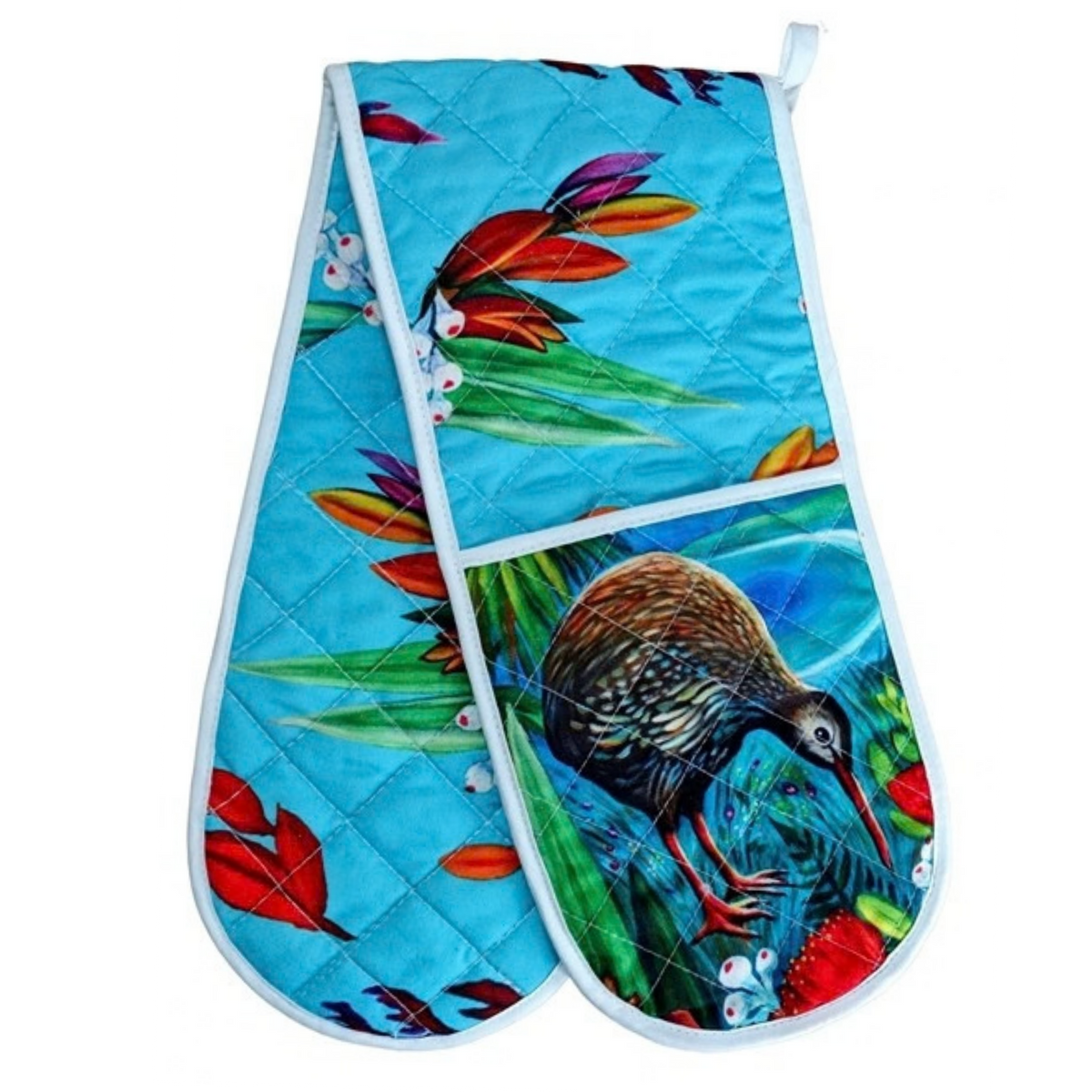 NZ Artwork Double Oven Glove Kiwi