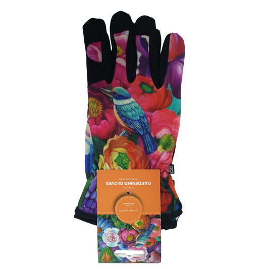NZ Artwork Garden Gloves Kingfisher