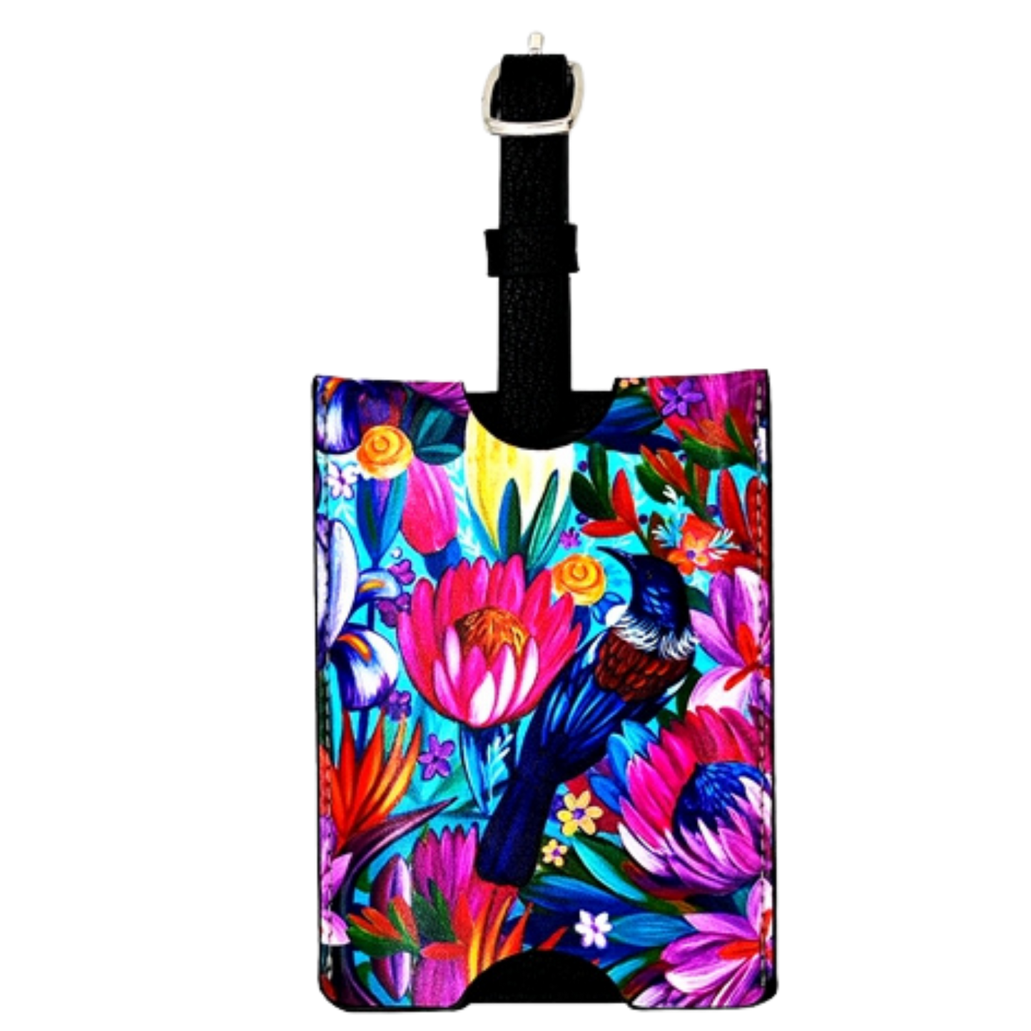 NZ Artwork Luggage Tag - Tui Floral