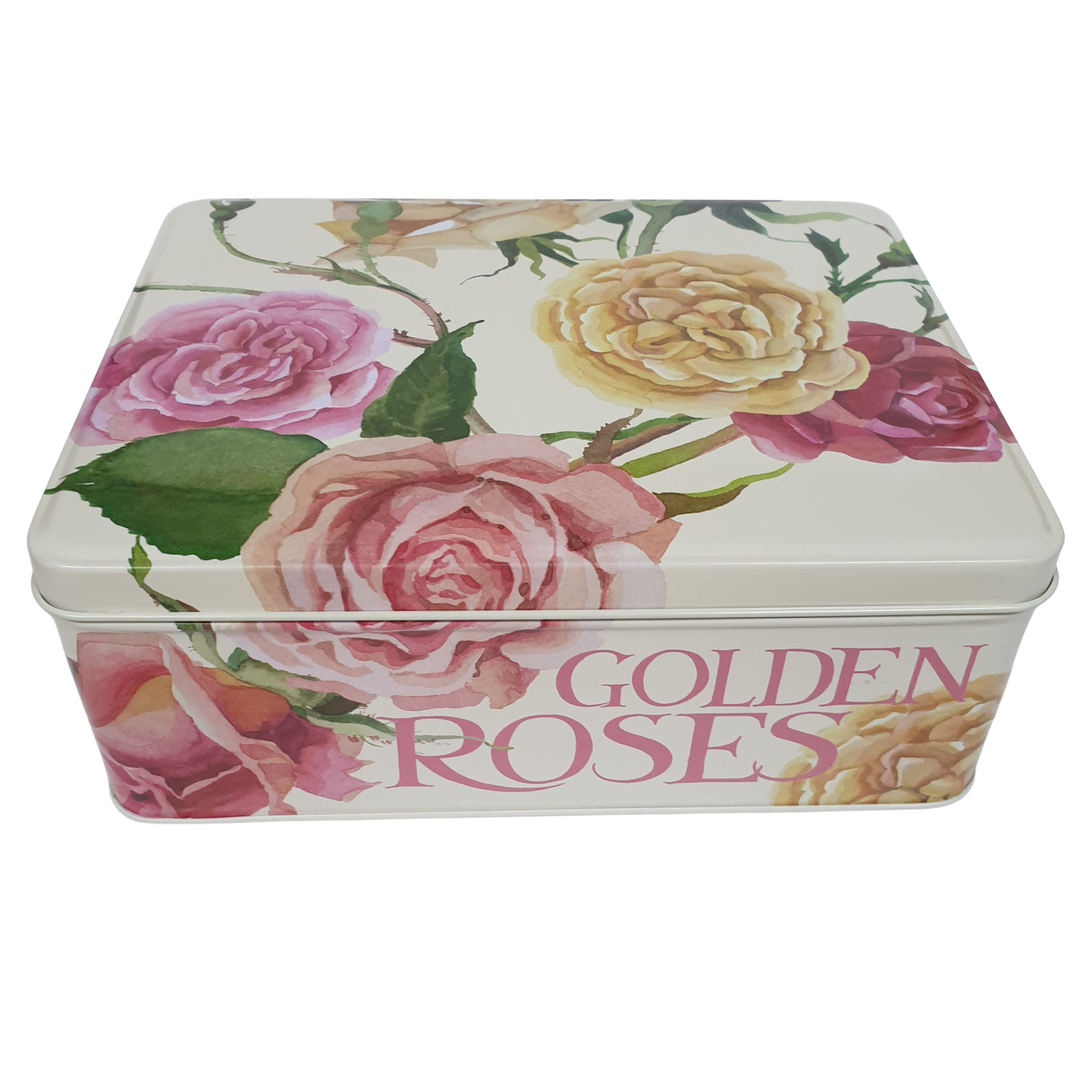 EB Golden Roses  - Deep Rectangle Tin