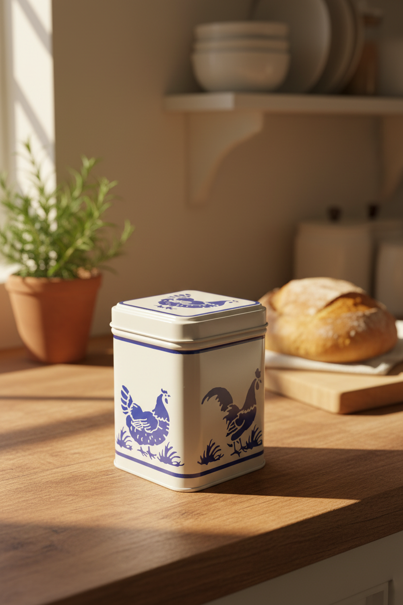 Emma Bridgewater - Square Tin - Blue Hen