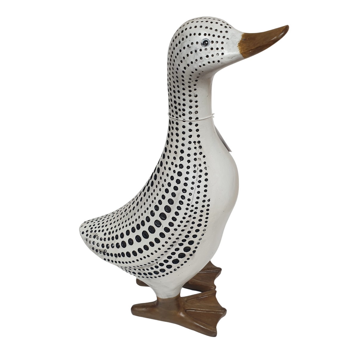 30cm White Duck w/ Black Dots