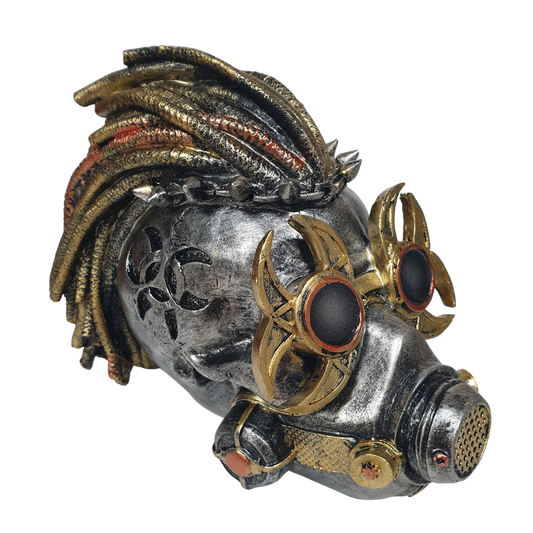 20cm Skull with Steampunk Mask