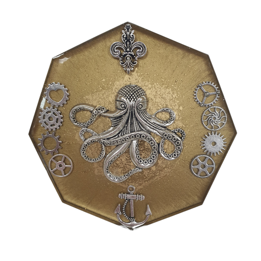 Steampunk Coaster - Octopus