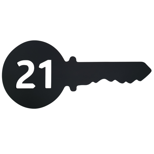 21st Key Cut Out Black 35cm