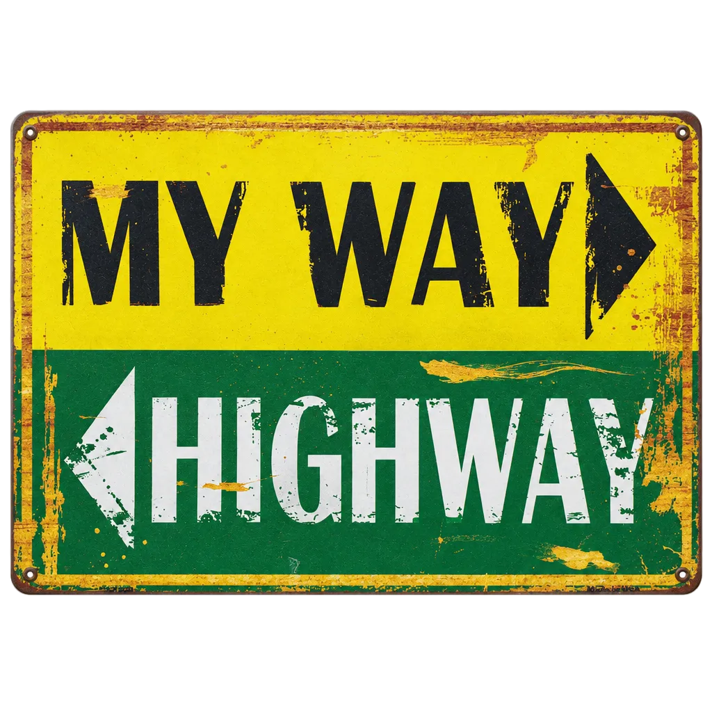 Tin Sign - Highway Sign