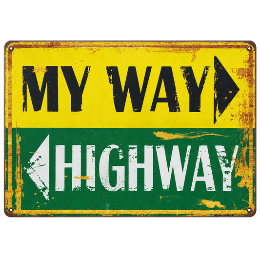 Tin Sign - Highway Sign