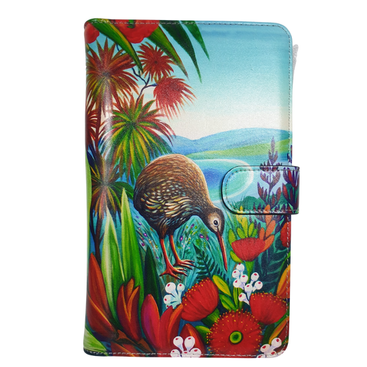 NZ Artwork Travel Purse Kiwi