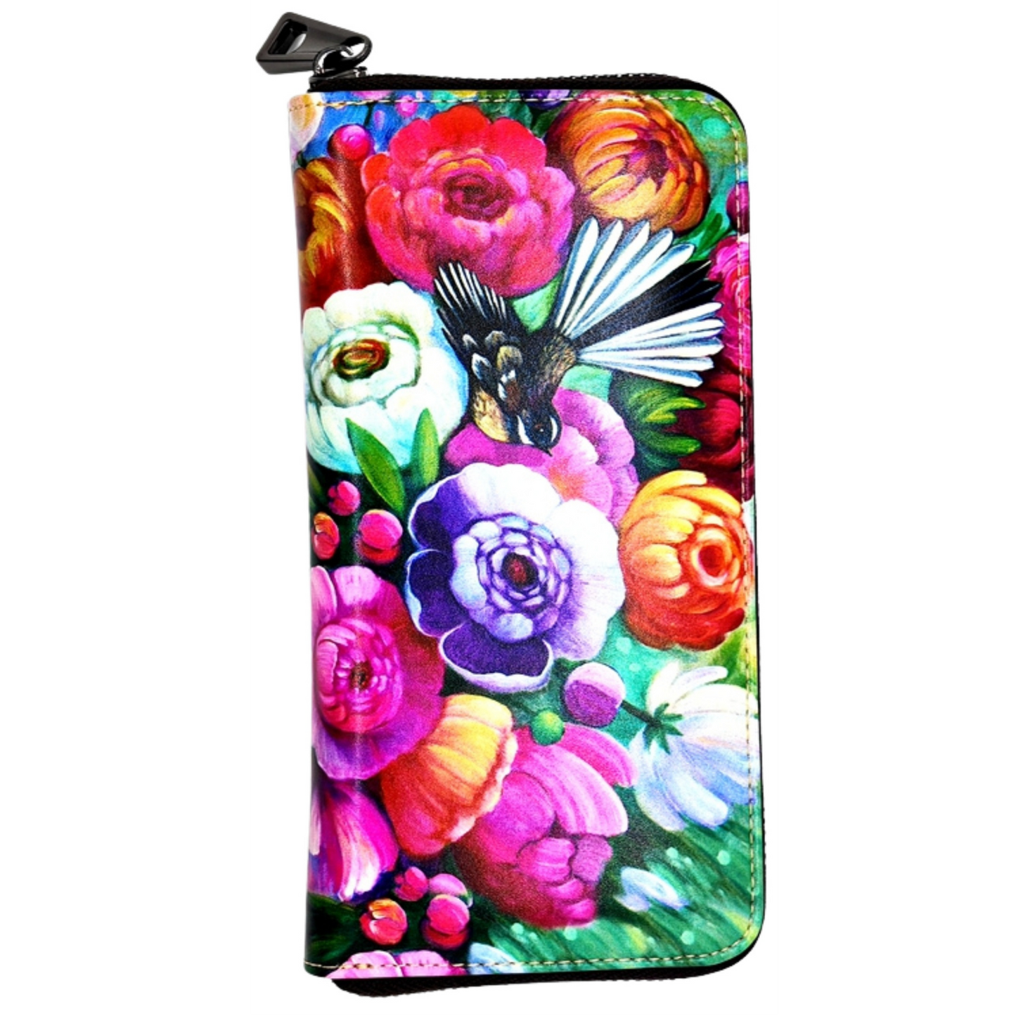 NZ Artwork Long Wallet - Fantail Irina