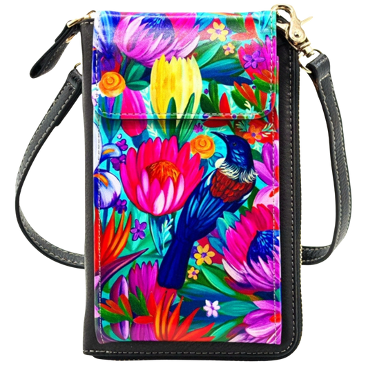 NZ Artwork Cell Phone Bag - Tui Irina