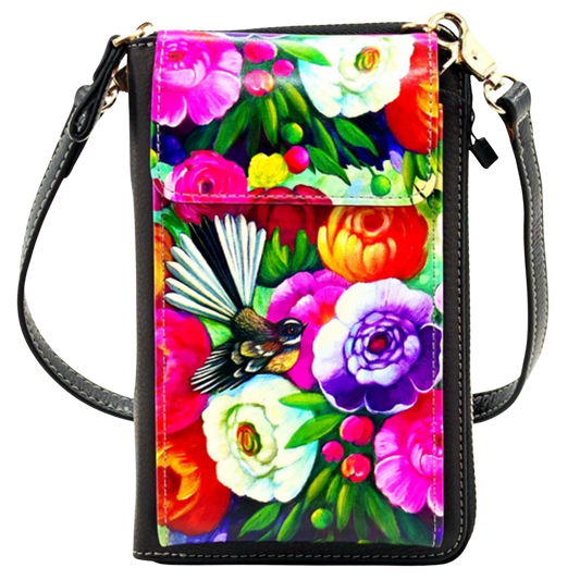 NZ Artwork Cell Phone Bag - Fantail Irina