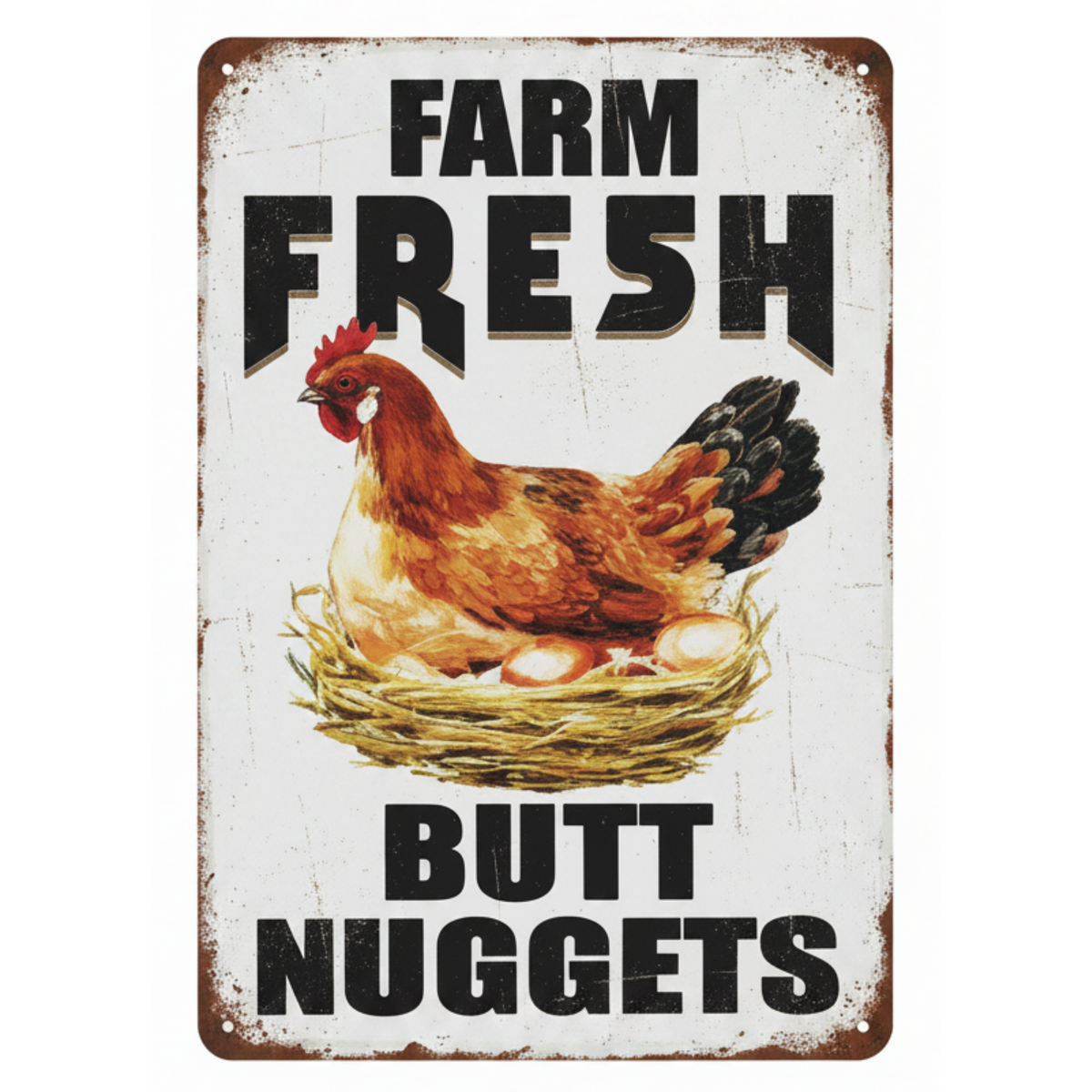 Tin Sign - Butt Nuggets