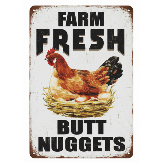 Tin Sign - Butt Nuggets