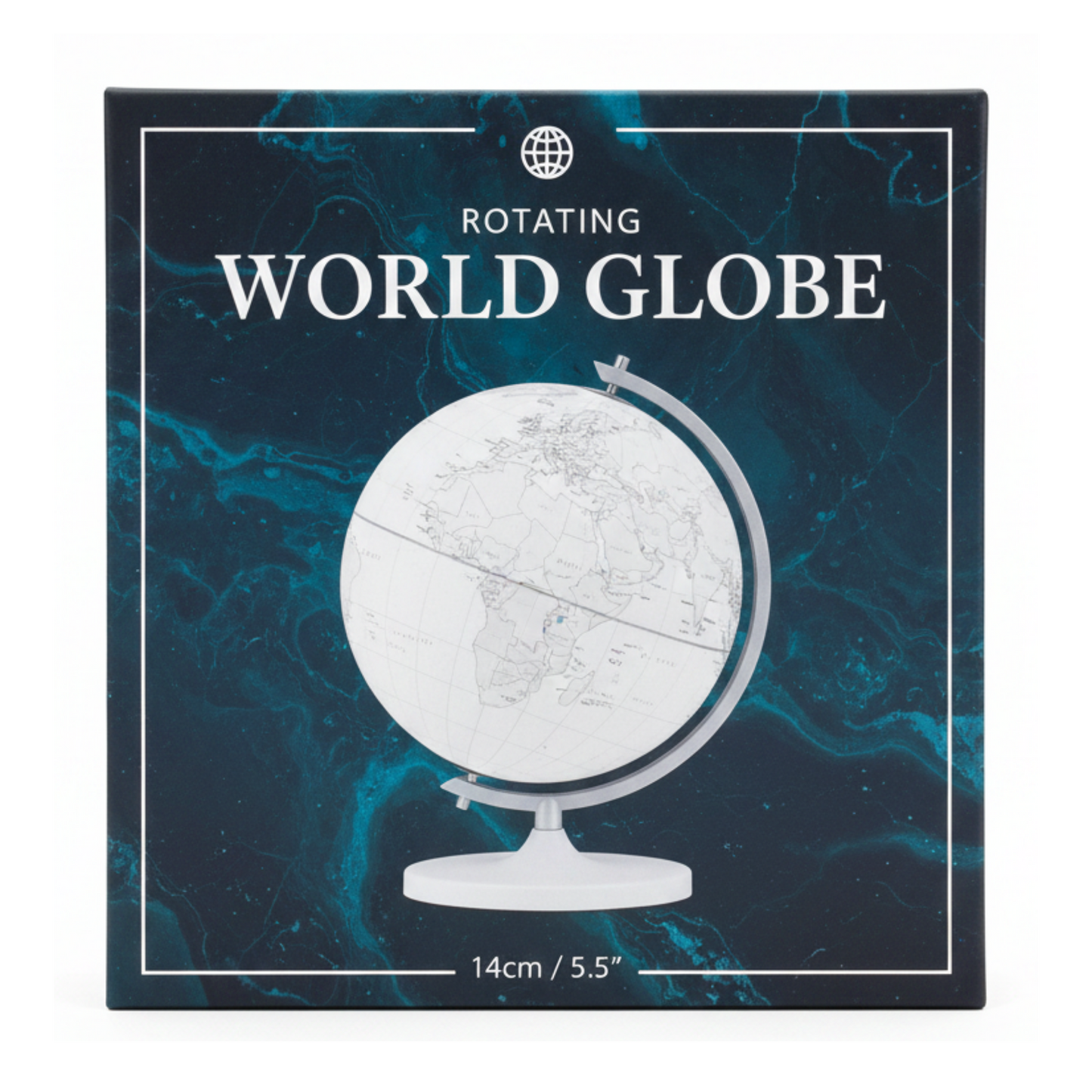 20cm Silver Blue Globe