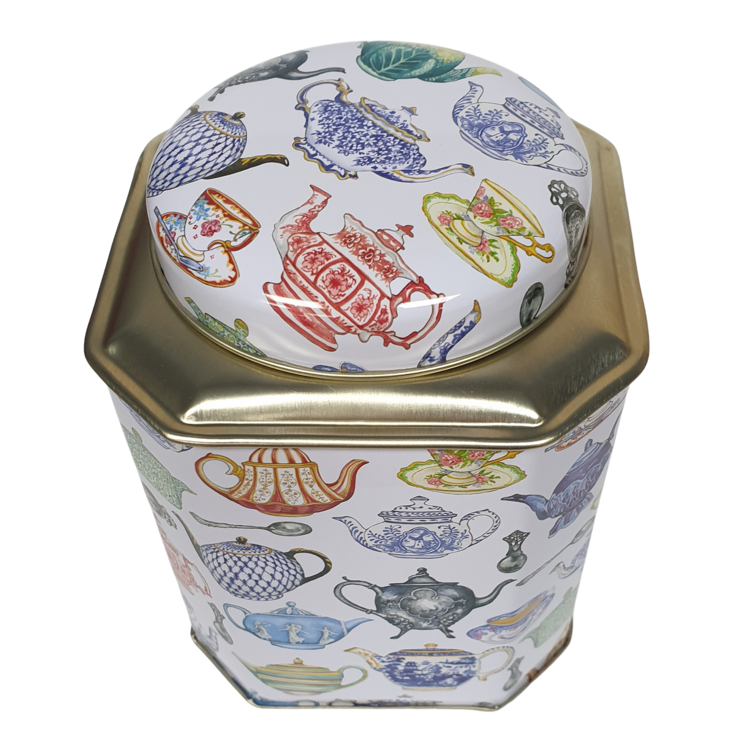 Tea Caddy Tin - Teapot design