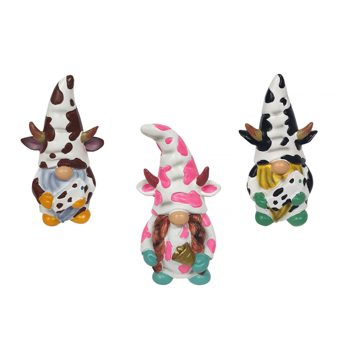 12.5cm Gnome Cow Brown