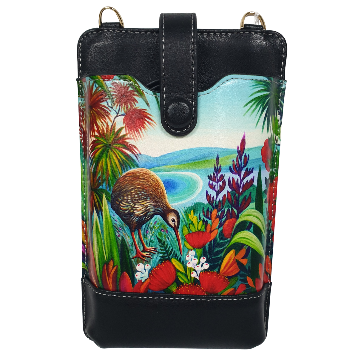 NZ Artwork Cell Phone Bag Kiwi
