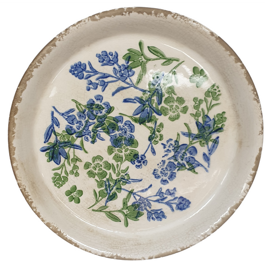 23.5cm Plate - Botanical Blue