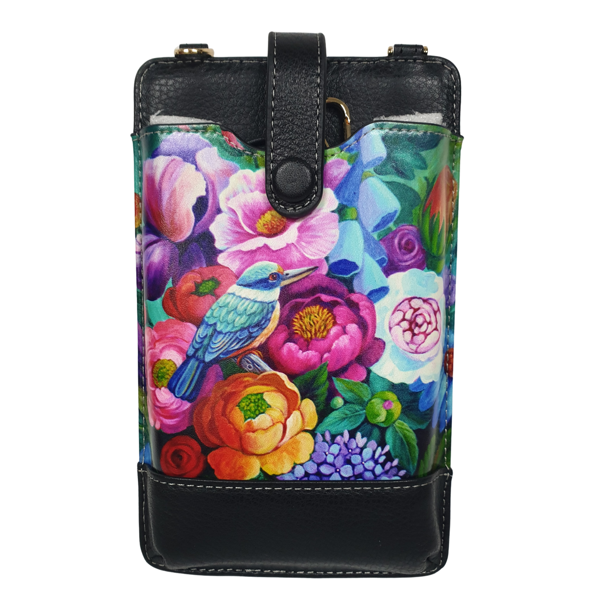 NZ Artwork Cell Phone Bag - Kingfisher