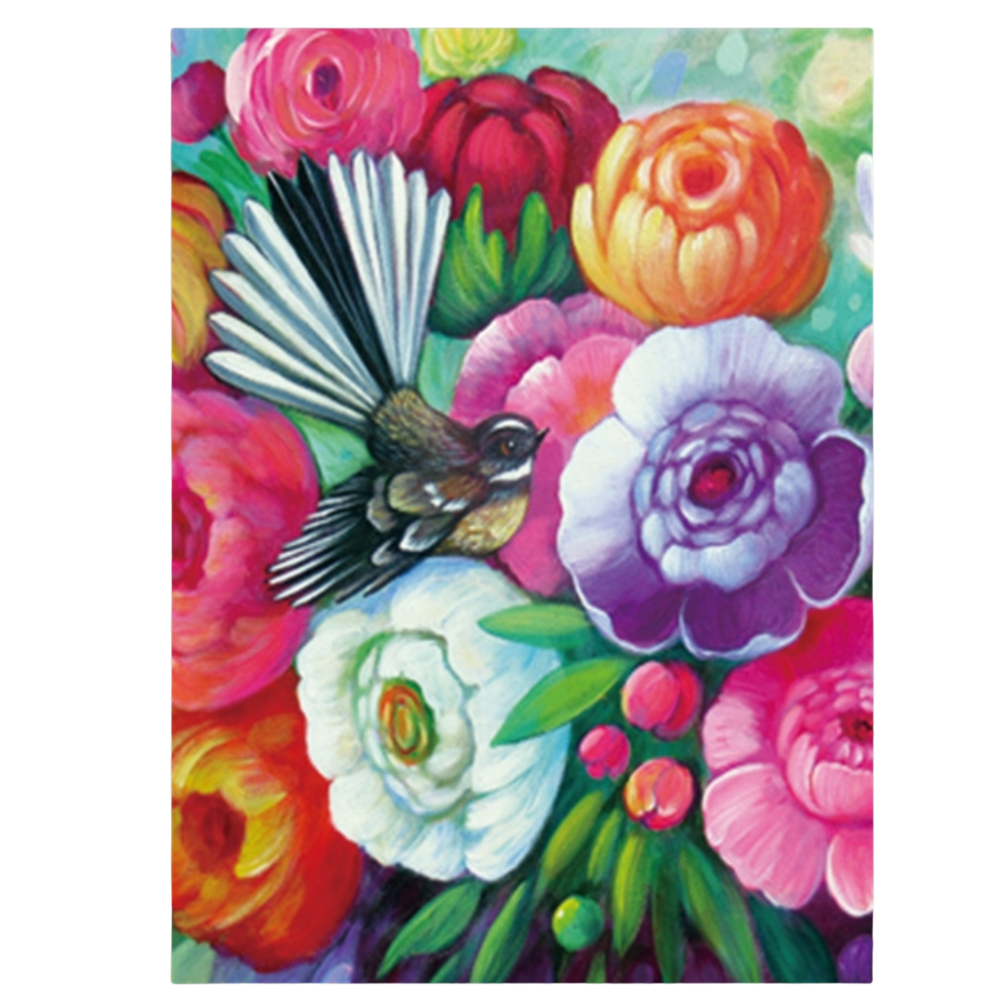 NZ Artwork Tea Towel - Fantail Irina