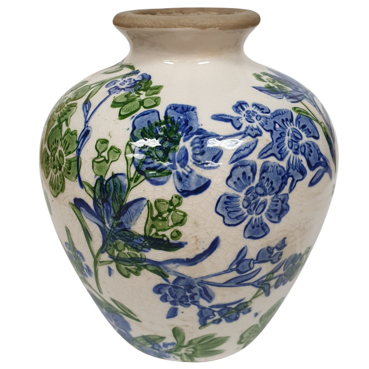13cm Bud Vase Narrow Bulb - Botanical Blue