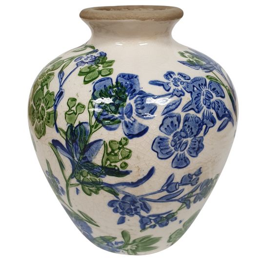 13cm Bud Vase Narrow Bulb - Botanical Blue