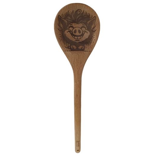 Wooden Spoon Round - Pig