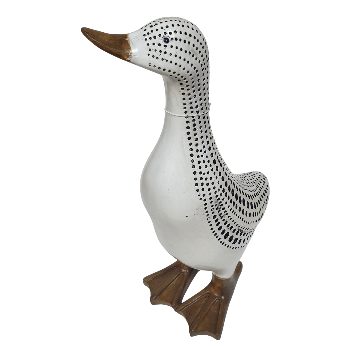 30cm White Duck w/ Black Dots