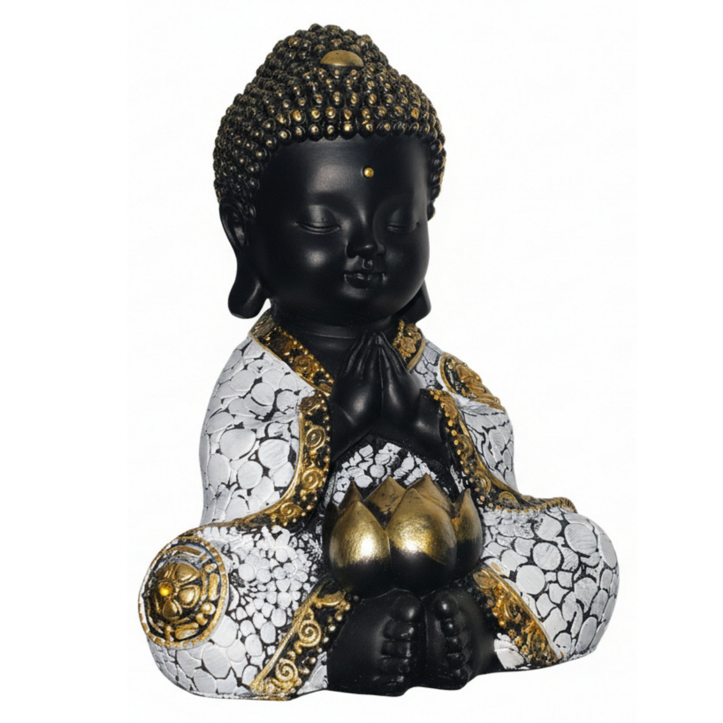 16cm Buddha with Lotus flower