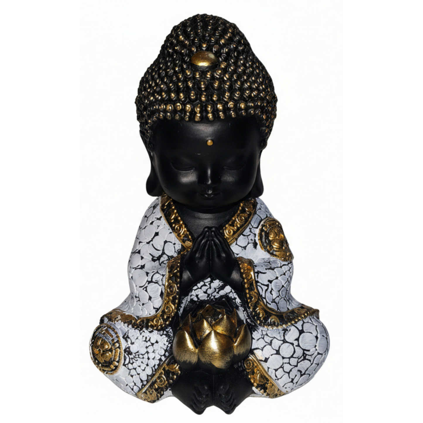 16cm Buddha with Lotus flower