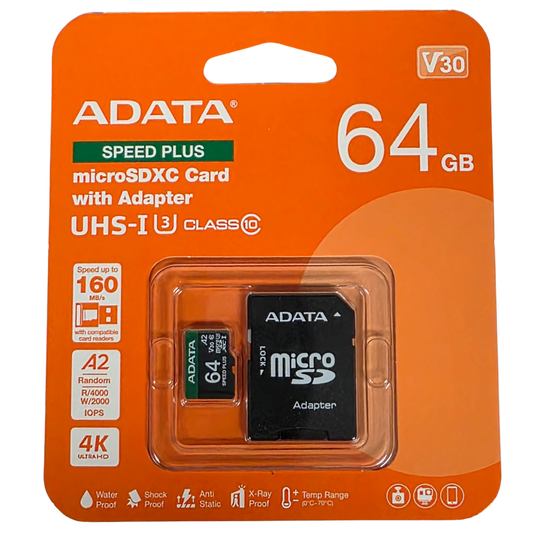 Adata MicroSDXC Card Speed Plus with Adapter 64gb