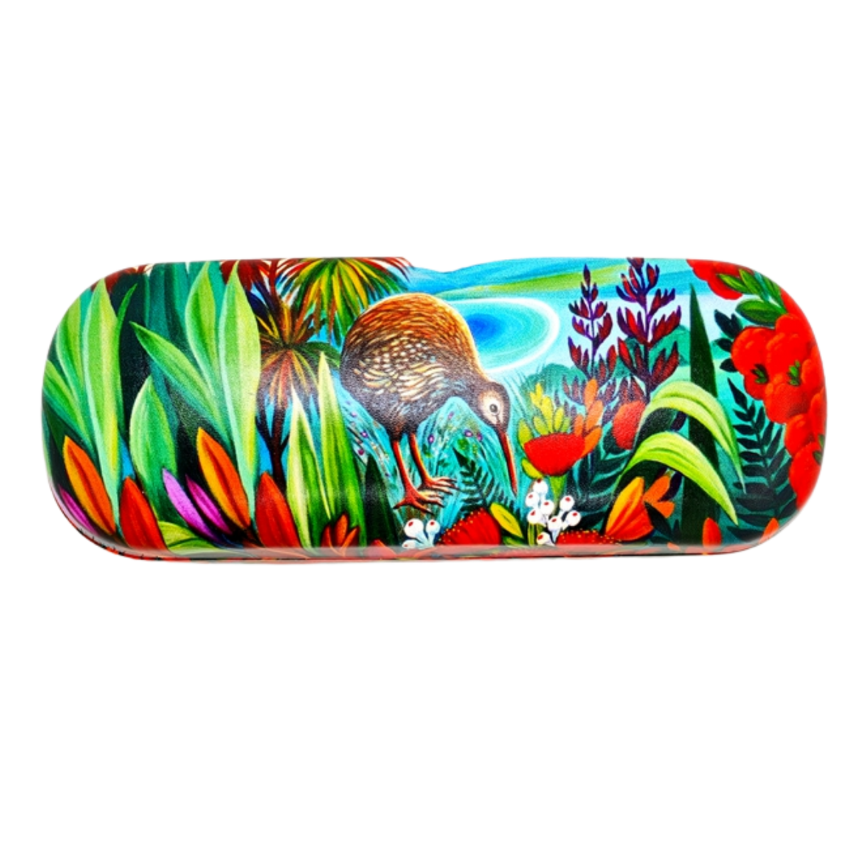 NZ Artwork Glasses Case - Kiwi